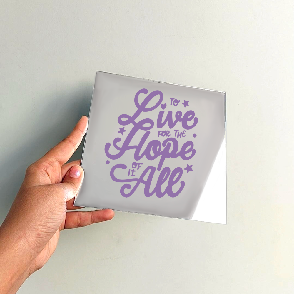 To live for the hope of it all