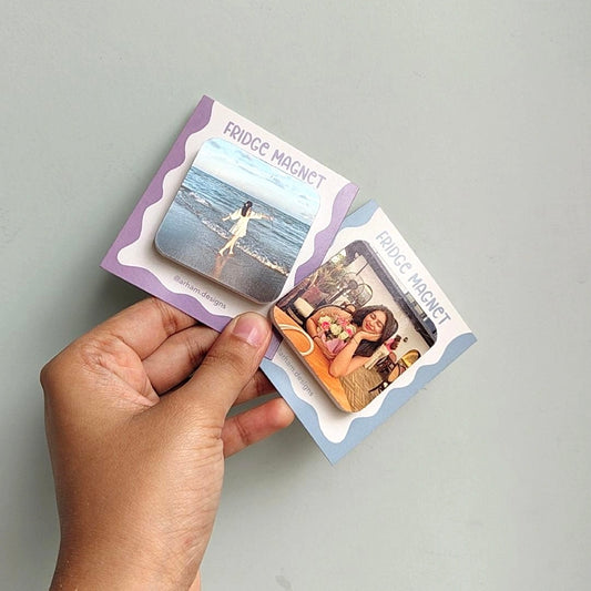 Custom photo magnet set