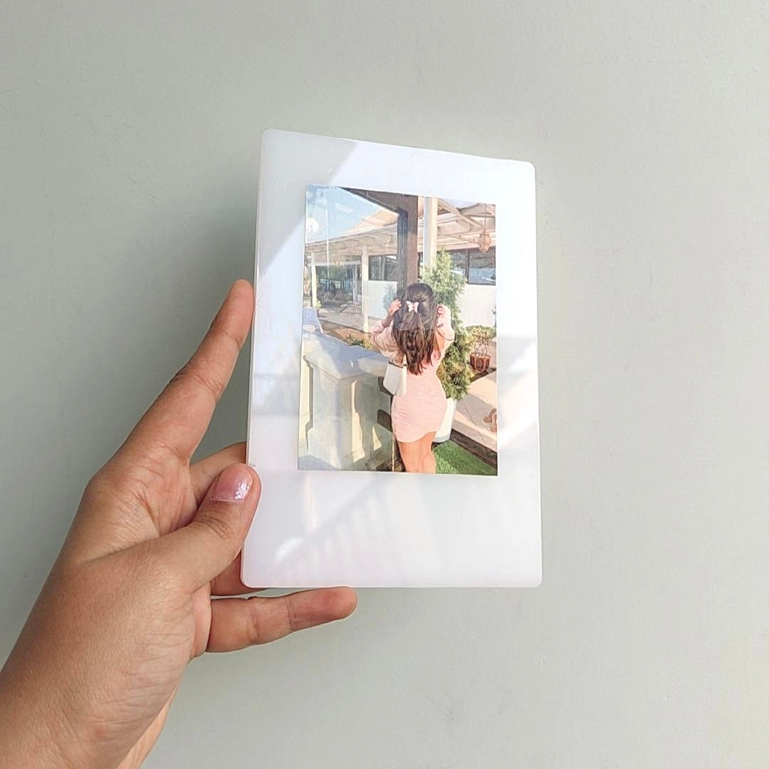 Big acrylic Polaroid - White 🤍