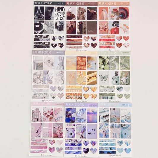 Photo sticker sheets 9pcs set